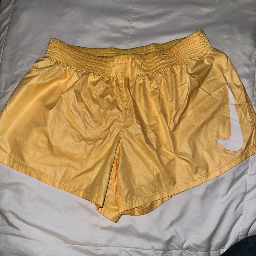 Nike Women's Bright Yellow Athletic Shorts
